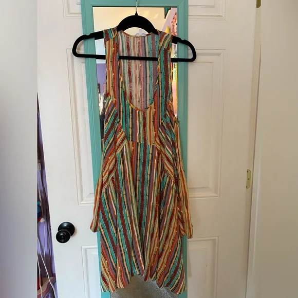 Vibrant Multicolor Striped Tunic Top - Picture 2 of 11
